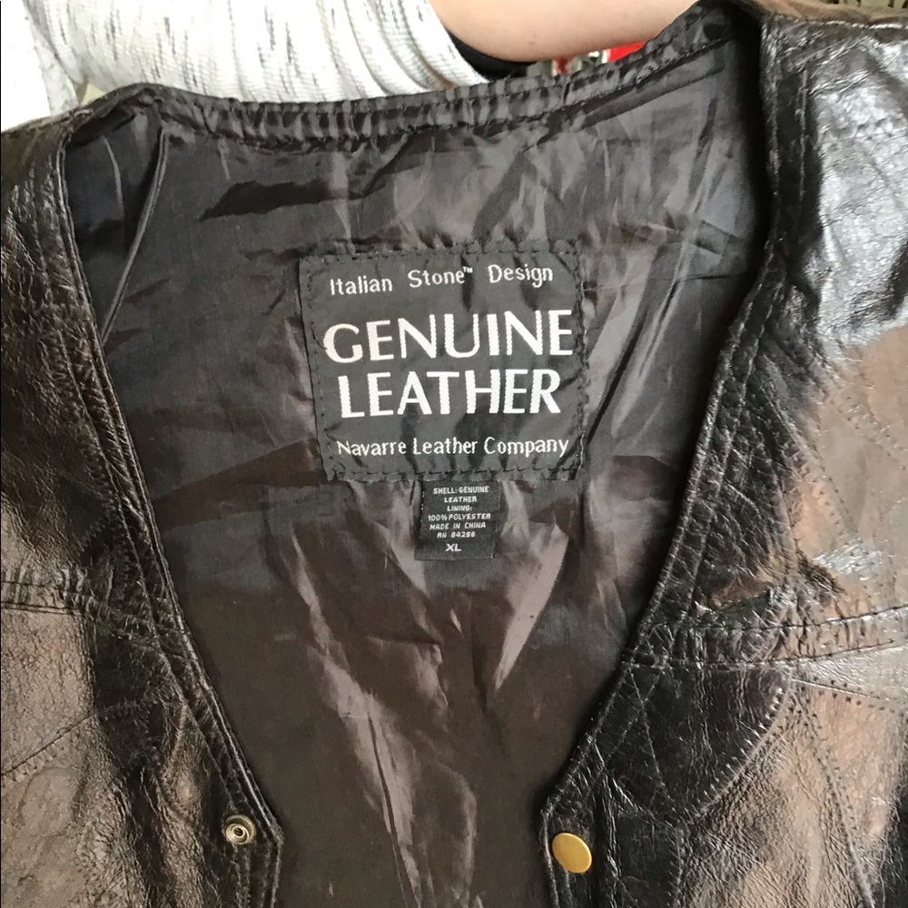 Leather vest